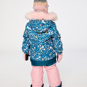 Two Piece Discover Snowsuit Blue And Pink Unicorn Print - Image 4