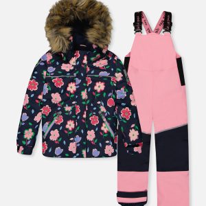 Two Piece Discover Snowsuit Blue Floral Print