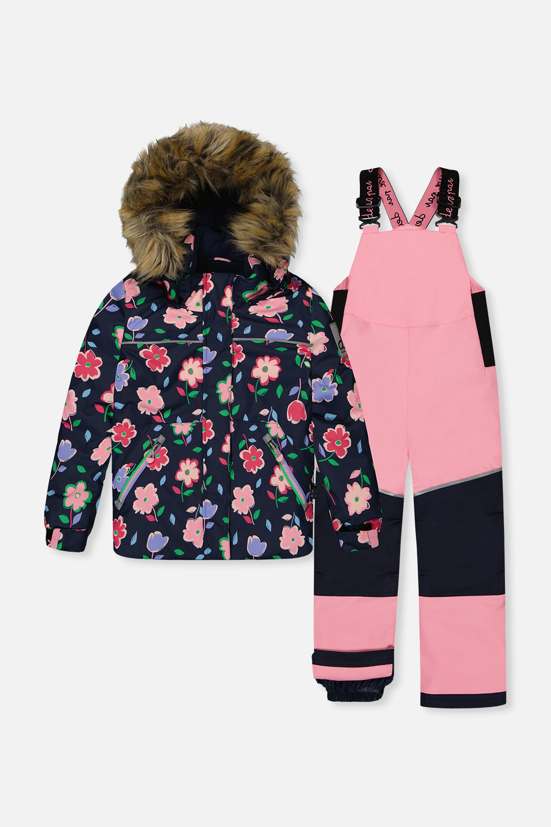Two Piece Discover Snowsuit Blue Floral Print - Image 6