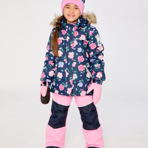 Two Piece Discover Snowsuit Blue Floral Print - Image 4