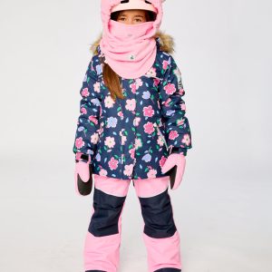 Two Piece Discover Snowsuit Blue Floral Print - Image 5