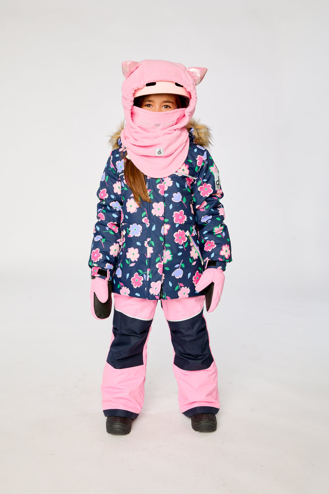 Two Piece Discover Snowsuit Blue Floral Print - Image 5