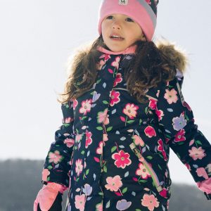 Two Piece Discover Snowsuit Blue Floral Print - Image 3