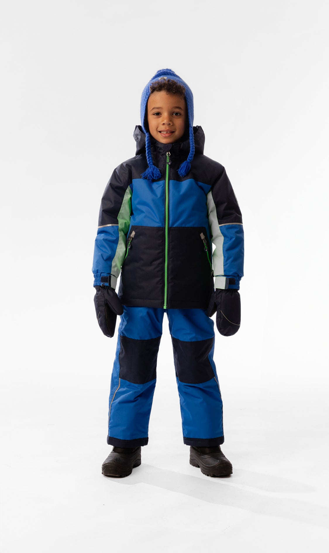 Light Weight Two Piece Chill Snowsuit Royal Blue And Green - Image 2