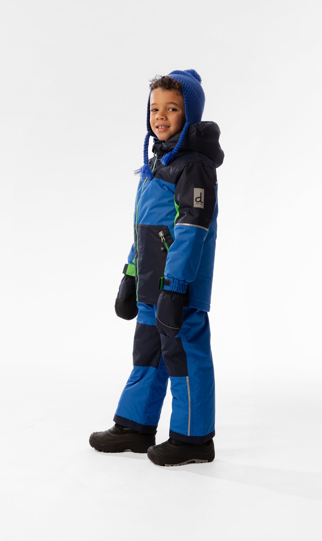 Light Weight Two Piece Chill Snowsuit Royal Blue And Green - Image 4
