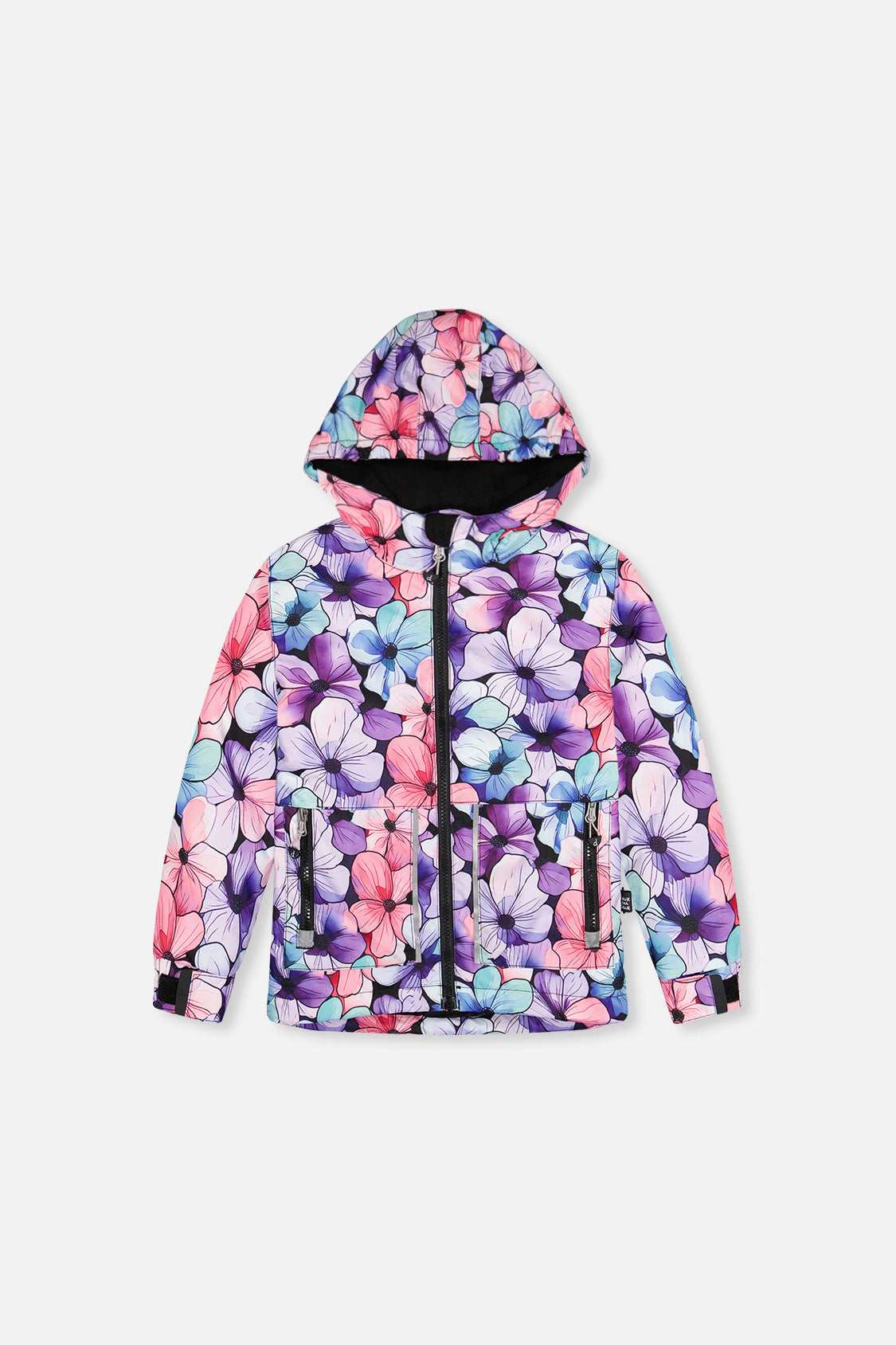Light Weight Two Piece Chill Snowsuit Purple Floral Print - Image 3