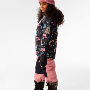 Light Weight Two Piece Chill Snowsuit Blue Floral Print - Image 4