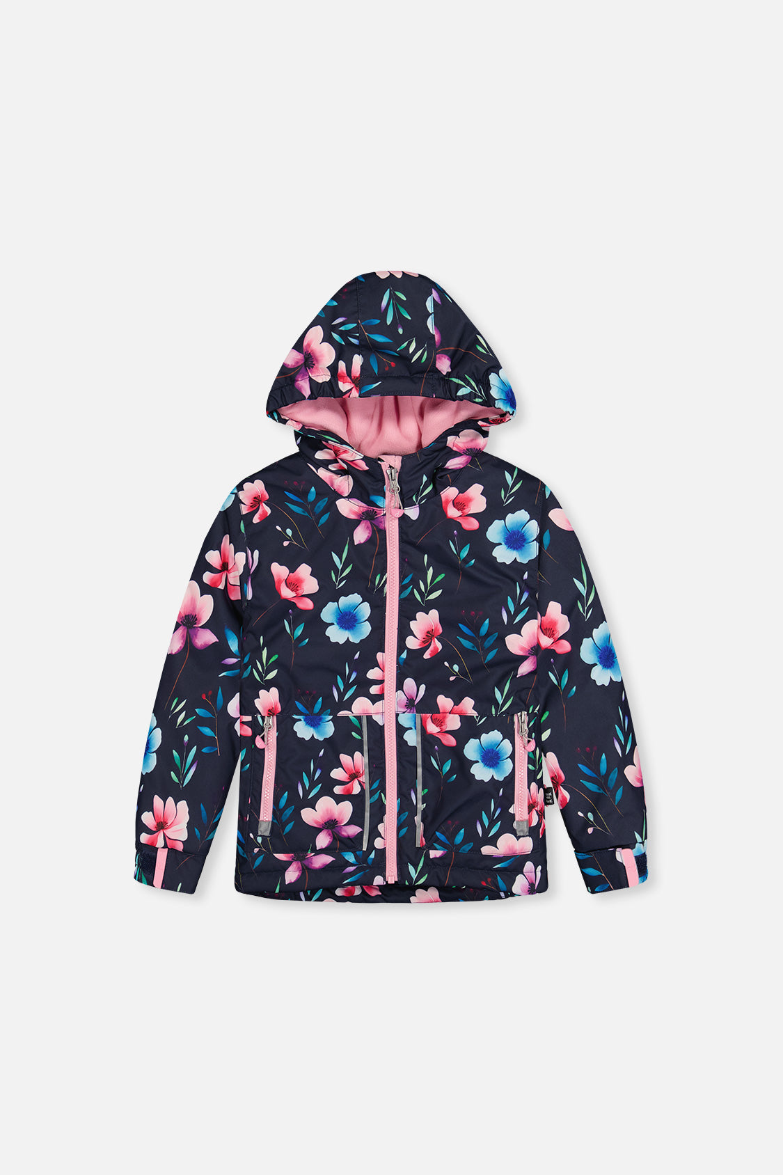 Light Weight Two Piece Chill Snowsuit Blue Floral Print - Image 3