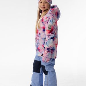 Light Weight Two Piece Chill Snowsuit Mauve Printed Flowers - Image 4