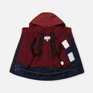 Two Piece Play Snowsuit Navy And Burgundy With Navy Pants - Image 4