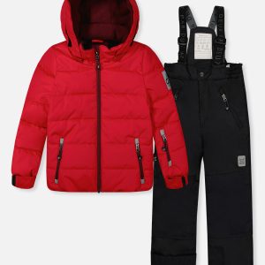 Two Piece Play Snowsuit Red With Black Pants