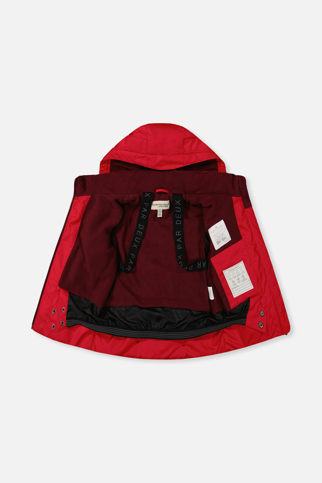 Two Piece Play Snowsuit Red With Black Pants - Image 4