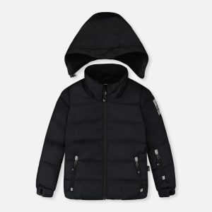 Alternative view of Two Piece Play Snowsuit Black With Black Pants