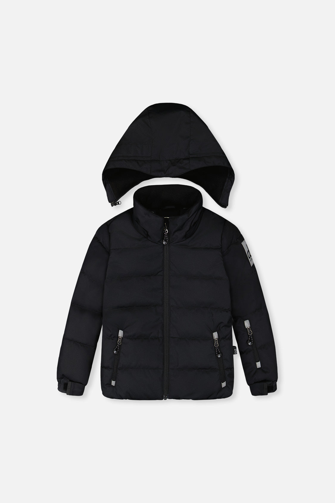 Two Piece Play Snowsuit Black With Black Pants - Image 2