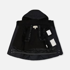 Two Piece Play Snowsuit Black With Black Pants - Image 4