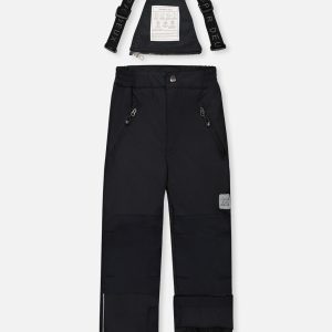 Two Piece Play Snowsuit Black With Black Pants - Image 5
