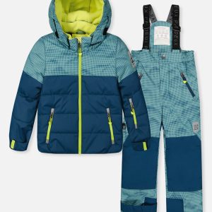 Two Piece Play Snowsuit Greyish Blue And Navy With Greyish Blue Pants