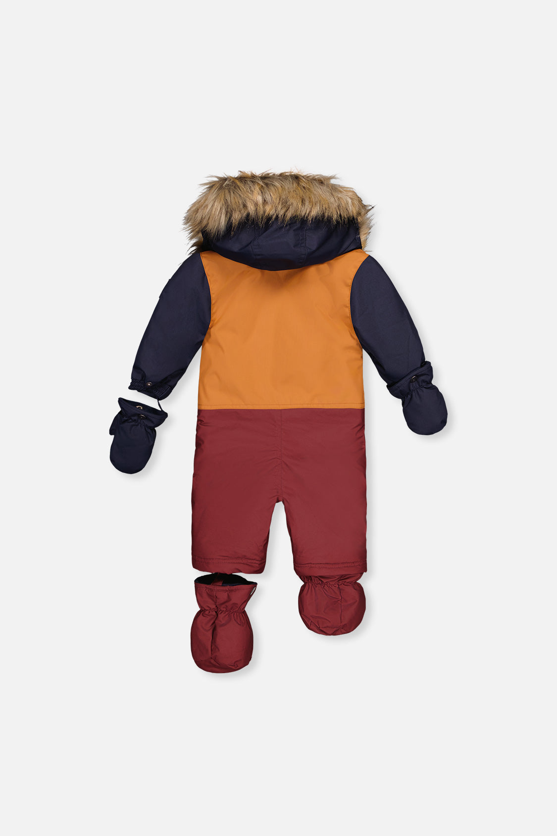 Baby One Piece Snowsuit Adapted For Car Seats Burgundy - Image 5