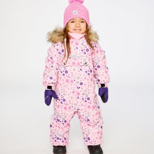 Alternative view of Baby One Piece Snowsuit Adapted For Car Seats Pink Mini Flower Print