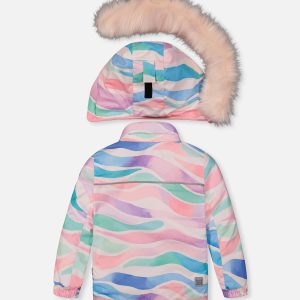 Two Piece Play Snowsuit Multicolored Line Print - Image 3