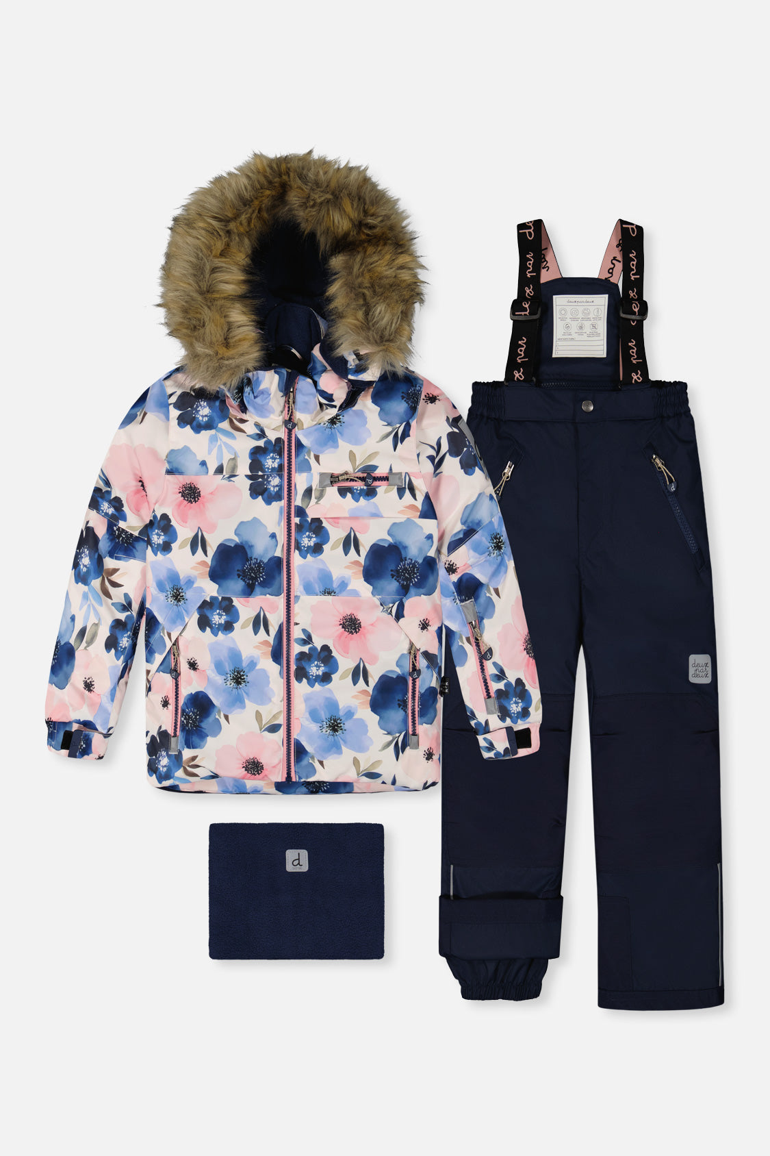 Two Piece Play Snowsuit Watercolor Flower Print