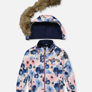 Alternative view of Two Piece Play Snowsuit Watercolor Flower Print