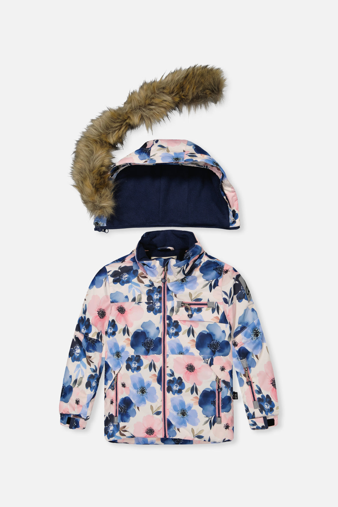 Two Piece Play Snowsuit Watercolor Flower Print - Image 2