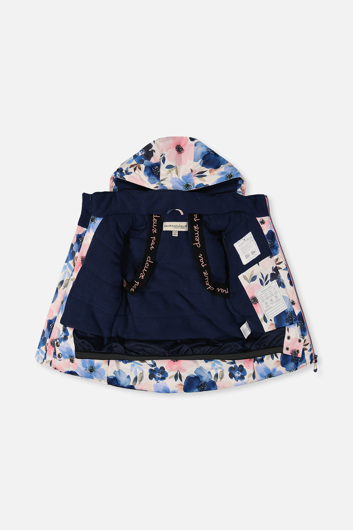 Two Piece Play Snowsuit Watercolor Flower Print - Image 4