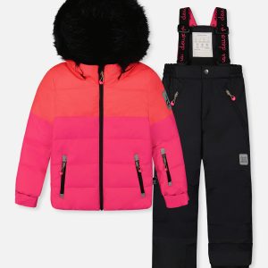 Two Piece Play Snowsuit Bright Pink