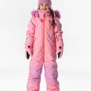 Kids One Piece Play Snowsuit Pink - Image 2