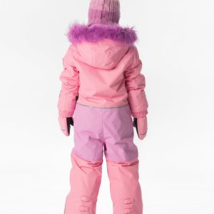 Kids One Piece Play Snowsuit Pink - Image 4