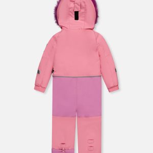 Kids One Piece Play Snowsuit Pink - Image 5