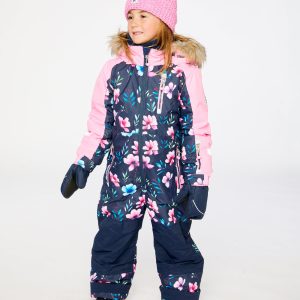 Alternative view of Kids One Piece Play Snowsuit Blue Floral Print