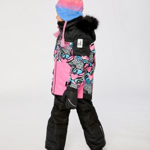 Two Piece Play Snowsuit Black Zebra Print With Black Pants - Image 3