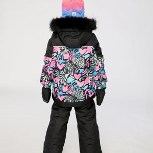 Two Piece Play Snowsuit Black Zebra Print With Black Pants - Image 4