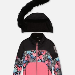 Two Piece Play Snowsuit Black Zebra Print With Black Pants - Image 5
