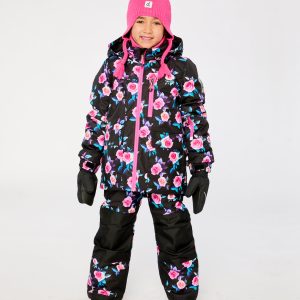 Alternative view of Two Piece Play Snowsuit Black Rose Print