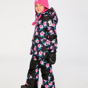 Two Piece Play Snowsuit Black Rose Print - Image 3
