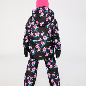 Two Piece Play Snowsuit Black Rose Print - Image 4