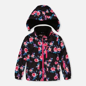 Two Piece Play Snowsuit Black Rose Print - Image 5