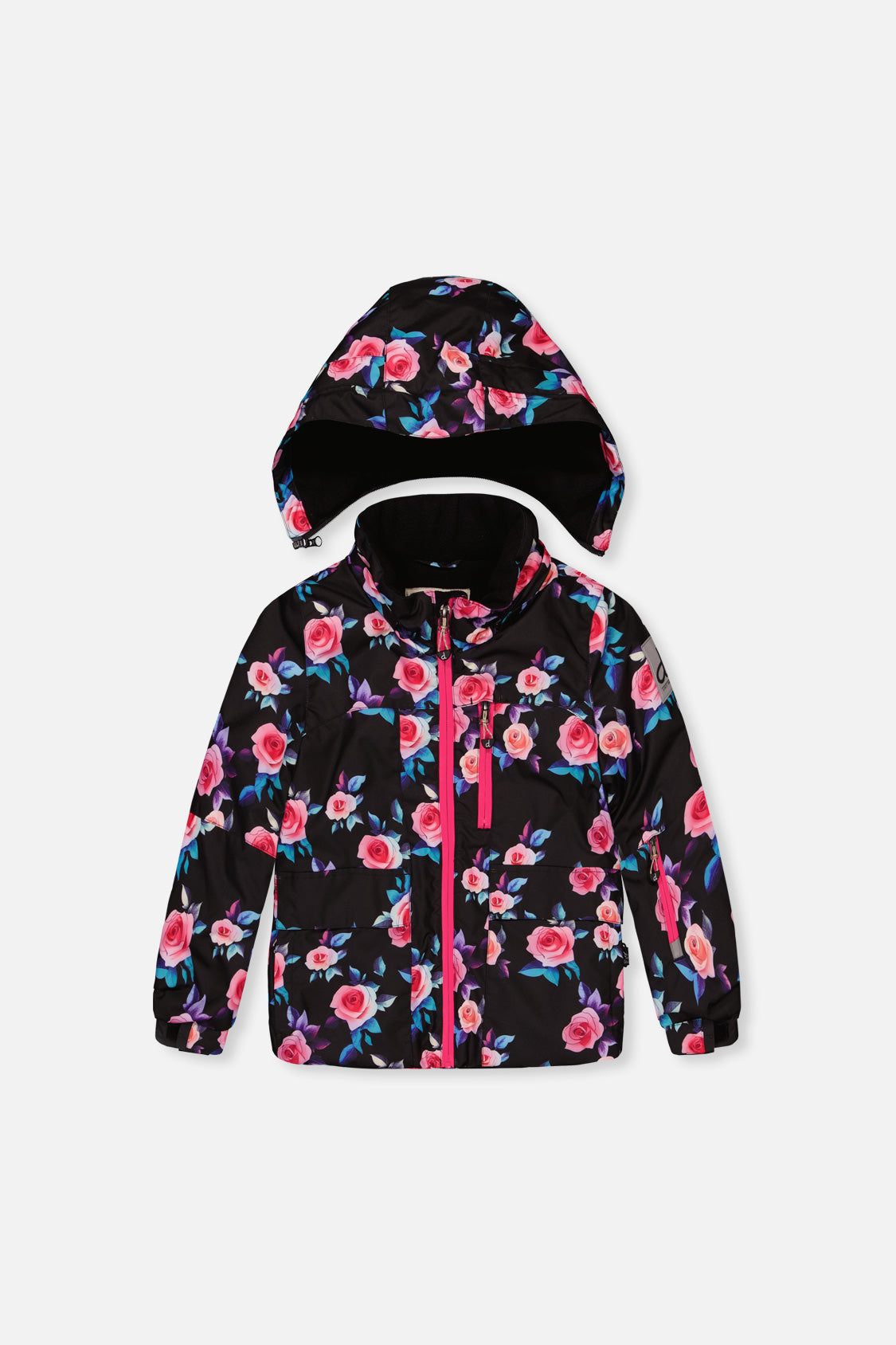 Two Piece Play Snowsuit Black Rose Print - Image 5