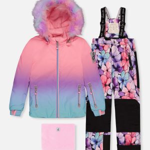Two Piece Play Snowsuit Pink To Blue Gradient