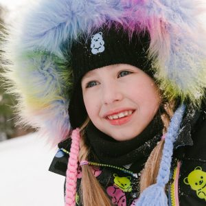 Alternative view of Two Piece Play Snowsuit Black Gummy Bear Print