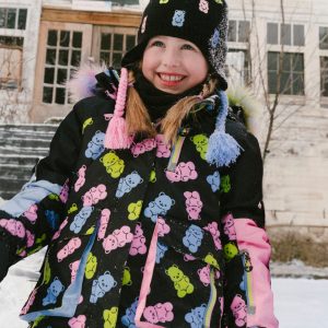 Two Piece Play Snowsuit Black Gummy Bear Print - Image 3