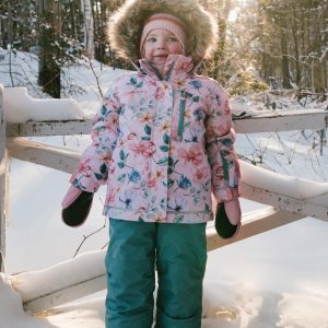 Alternative view of Two Piece Play Snowsuit Pink Vintage Floral Print