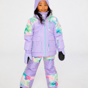 Two Piece Play Snowsuit Multicolored With A Diamond Pattern - Image 4