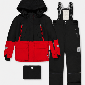 Two Piece Teknik Snowsuit Red With Black Pants