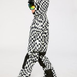 Two Piece Teknik Snowsuit White Checkered Print - Image 3
