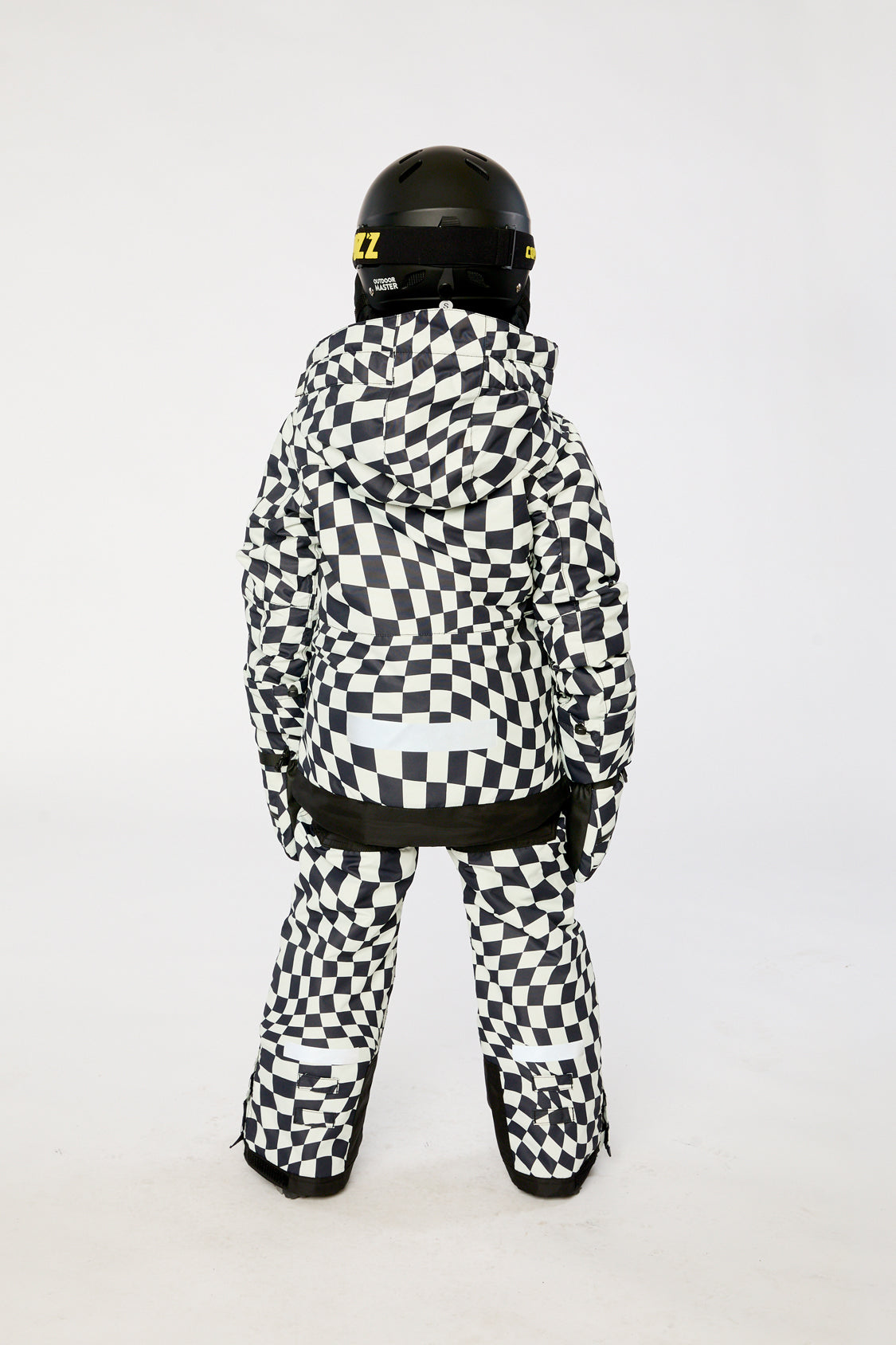 Two Piece Teknik Snowsuit White Checkered Print - Image 4