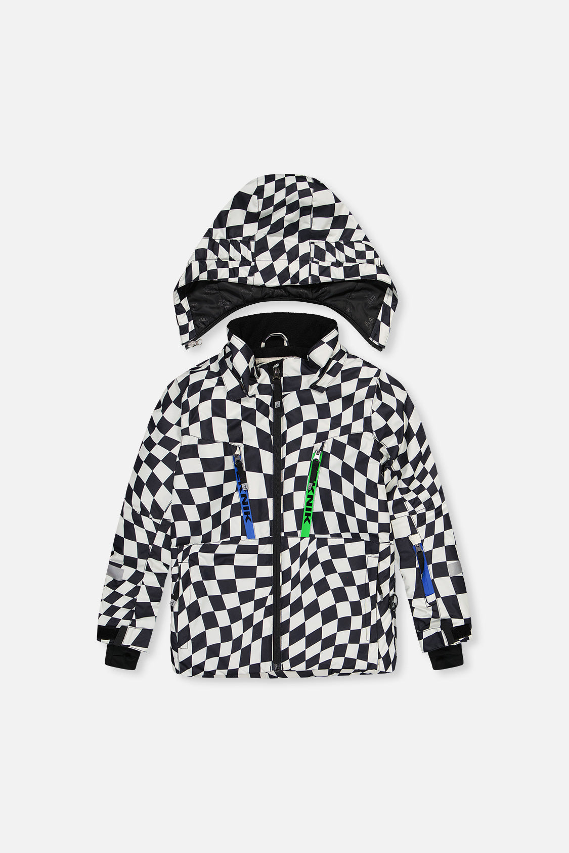 Two Piece Teknik Snowsuit White Checkered Print - Image 5